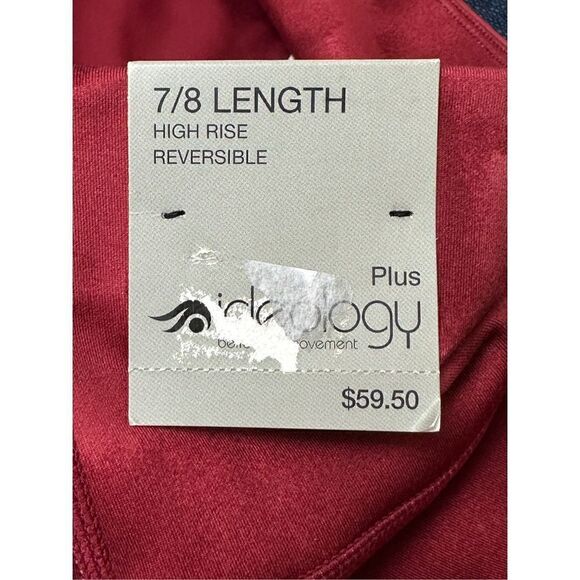 Ideology Plus Size Red Tie-Dyed High Rise Reversible Cropped Leggings Size 2X - Picture 8 of 11